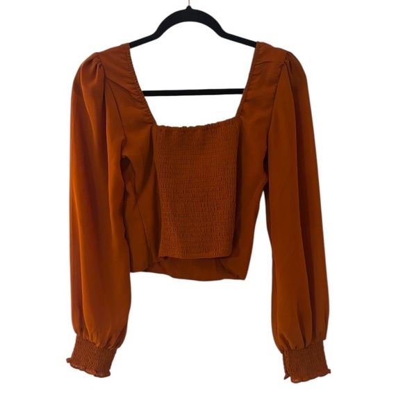 Abercrombie & Fitch Cropped Peasant Top - Picture 3 of 4